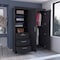 Tuhome Kenya 3 Drawers Armoire, Double Door, 3-Tier Shelf, Black CLW8963 - alternate 2